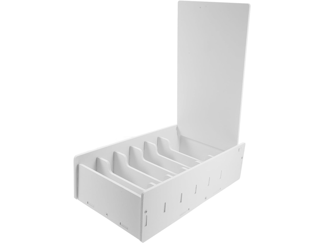 Caja Organizadora De Efectivo Con Tapa, 6 Compartimentos, Plástico Pvc, Para Oficina.