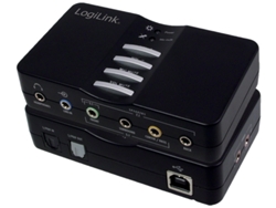 Caja de Sonido LOGILINK 7.1 Usb 8 Canales Negra