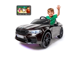 Coche eléctrico infantil BMW M5 con función Drift, negro, Ataa