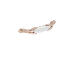 Tirador Para Muebles De Zamac Y Porcelana Distancia Entre Centros 96mm Oro Rosa Mate Lote De 25