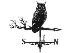 Veleta Metálica De Estilo Retro, Decorativa Para Jardín, Con Diseño De Búho, Resistente Al Viento Y A Los Rayos Uv.