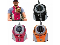 2026-mochila Portátil Para Mascotas Perros Cachorros Frontal Con Malla Qhb Tamaños S/m S Rosa