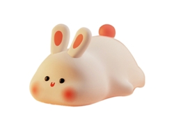 Lindas luces nocturnas de silicona con forma de conejo, lámpara de dormitorio de dibujos animados para decoración de habitación infantil, lu BISBISOUS