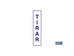 Señal glasspack adhesiva 250x62mm. tirar