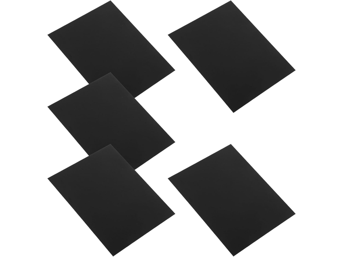 Juego De 5 Placas De Aluminio Negro En Blanco Para Grabado, Placas Metálicas Para Señalización.