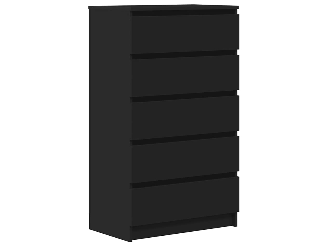 Maison Exclusive - Cajonera De Madera Contrachapada Negro 60x36x103 Cm