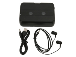 Reprodutor De Fita Cassette Bluetooth Retro Com Rádio Fm E Inversão Automática Portátil Preto