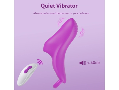 Mini vibrador de dedo con control remoto con 9 vibraciones para mujer (púrpura) YIZHOOD
