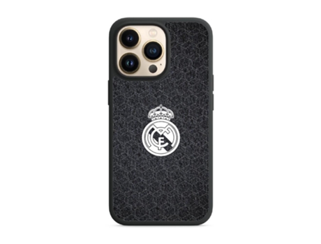 Funda PHONECASES3D iPhone 13 Pro - Oficial Real Madrid (Piel Sintética - Negro)