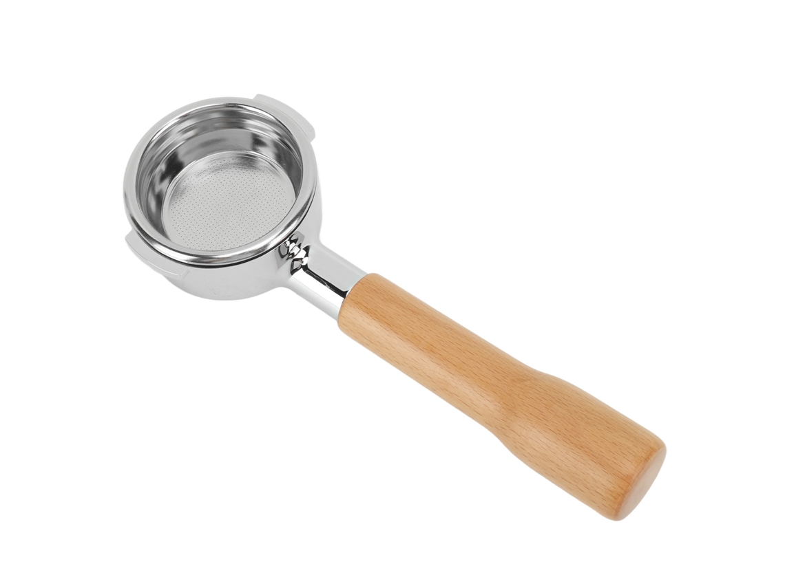 Portafiltro De Café Sin Fondo De 58 Mm De Aleación De Aluminio Con Mango De Madera Para Expobar C1 Beech