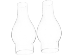 Juego De 2 Piezas De Vidrio Transparente Para Lámparas De Queroseno Y Lámparas De Aceite, Protección Contra El Viento.