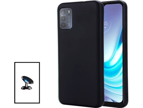 Kit Carcasa + Soporte Motorola Moto G50 GIFT4ME Negro