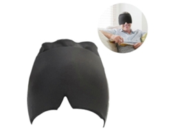 Mascarilla Rebe para dolores de cabeza y migrañas, mascarilla de hielo para los ojos, mascarilla de compresión fría para dormir, negra.