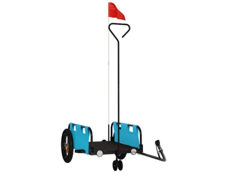Remolque para bicicletas hierro y tela Oxford VIDAXL azul