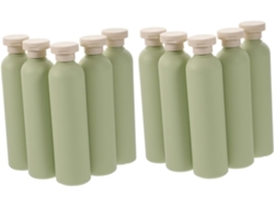 2 Juegos De Botellas De Plástico Recargables Con Tapas Abatibles Para Loción, Champú Y Acondicionador.