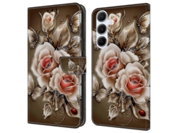Brown Rose26-27 For Samsung Galaxy A17 5g Case Wallet Stand Pattern Printing Pu Leather Flip Phone Cover