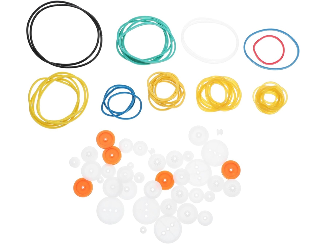 Kit De Poleas Mecánicas Con Correas De Goma Para Niños Y Niñas, Pequeño, De Plástico.