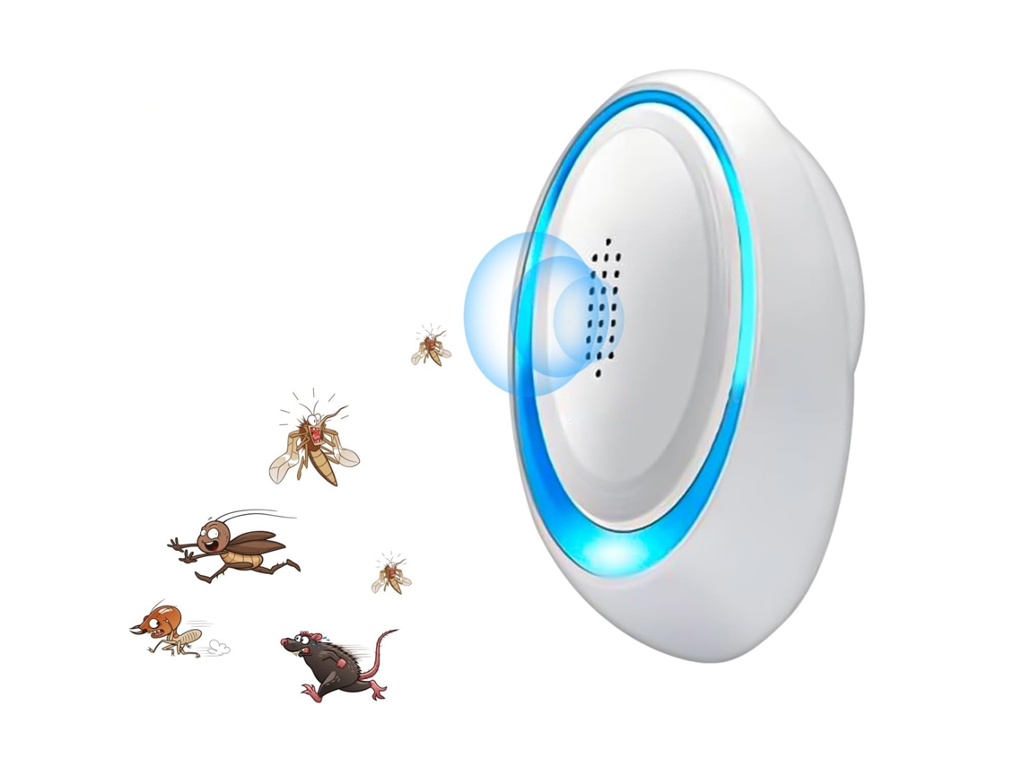Repelente Ultrasónico Inteligente 3 Unidades Color Blanco, Antimosquitos Y Ratones, Para Entornos Domésticos, Hoteles U Oficinas