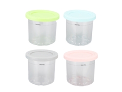 4 Latas De Plástico Para Helado Para Máquinas De Helado Ninja Nc299amz Y Nc300s Series Creami