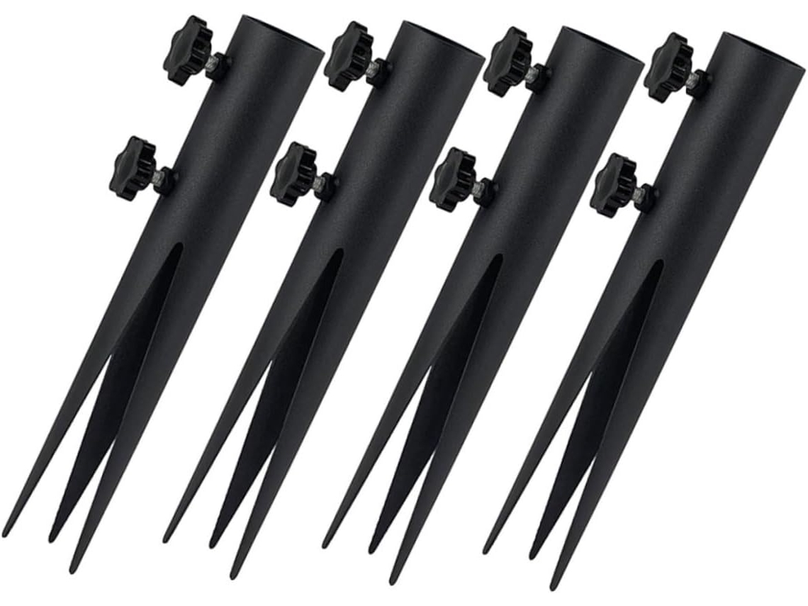 Estacas Metálicas De Fijación De 4 Piezas Para Luces Exteriores, Juego Ajustable Para Lámparas