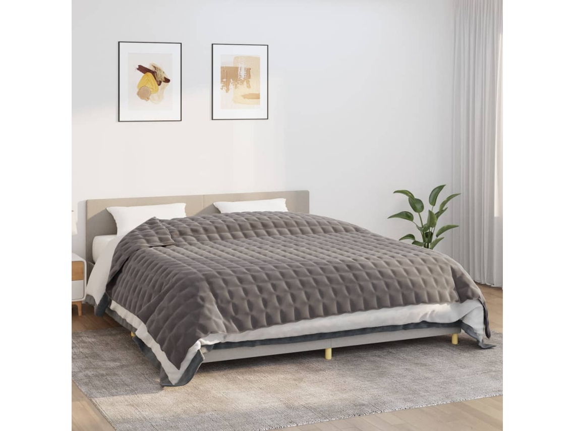 Manta Con Peso Tela Gris 220x260 Cm 15 Kg Wsd293921