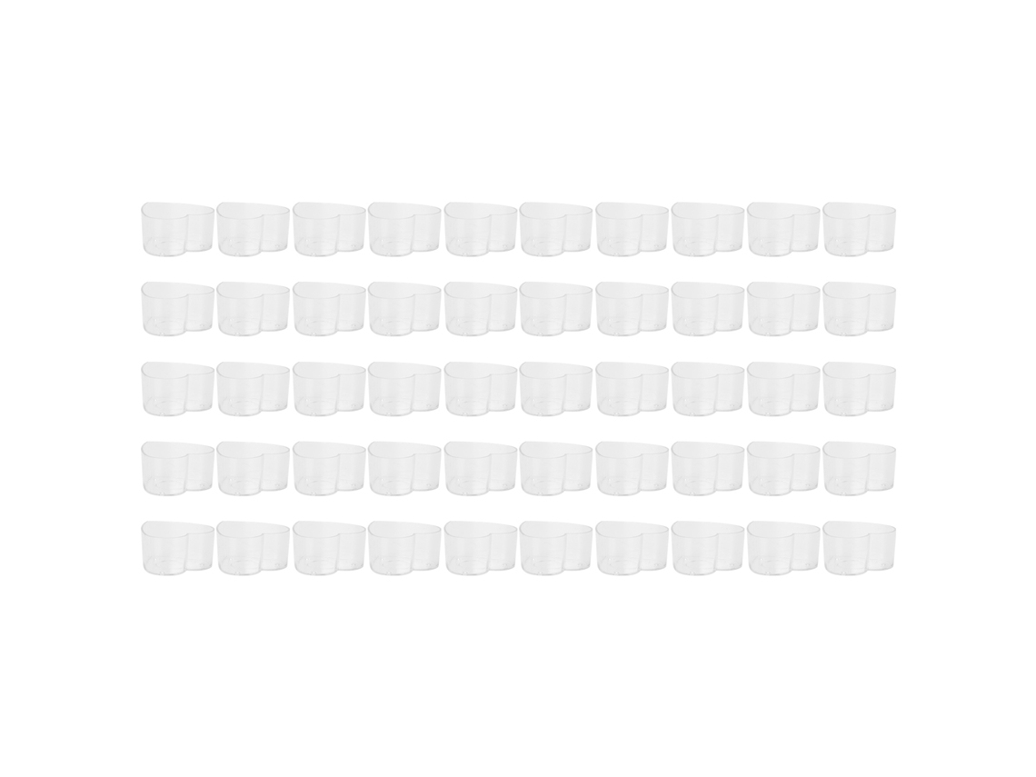 50 Moldes De Plástico Transparente Resistentes Al Calor Con Forma De Corazón Para Velas, Ideales Para Manualidades.