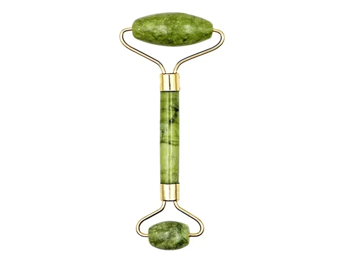 (rodillo Gua Sha A) Juego De Masaje De Jade Natural, Rodillo Gua Sha, Rodillo De Masaje Corporal Y Facial Spa