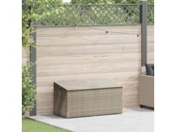 Baúl de jardín de mimbre gris claro MAISON EXCLUSIVE (110x50x58 cm)