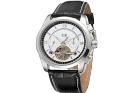 Reloj De Muñeca Para Hombre Forsining Mecánico Automático Con Calendario Plata Blanco