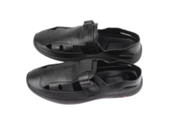 Sandalias Cerradas, De Verano, De Piel Sintética, Informales, A La Moda, Para La Playa, Fiestas O Citas, Negras, Talla 43.