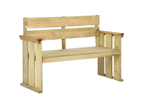 vidaXL Banco de jardín de madera de pino impregnada 121 cm