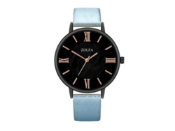 Reloj De Pulsera Analógico De Cuarzo Con Esfera Redonda Para Hombre Y Mujer, Color Azul.