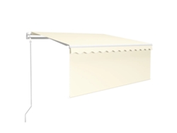 Toldo automático retráctil con persiana VIDAXL color crema (3x2,5 m)