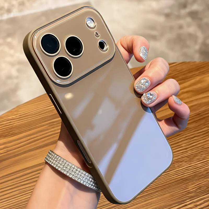 (iphone 12 Pro Max Marrón Oscuro) Funda Protectora Para Teléfono Con Marco Resistente A Los Golpes Y Cubierta Trasera Rígida.