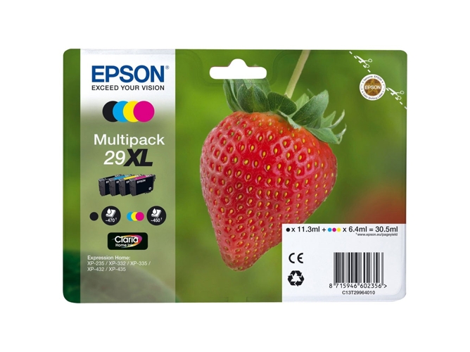 Pack ahorro cartuchos de tinta original EPSON, 29XL, Fresa, C13T29964012, T2996