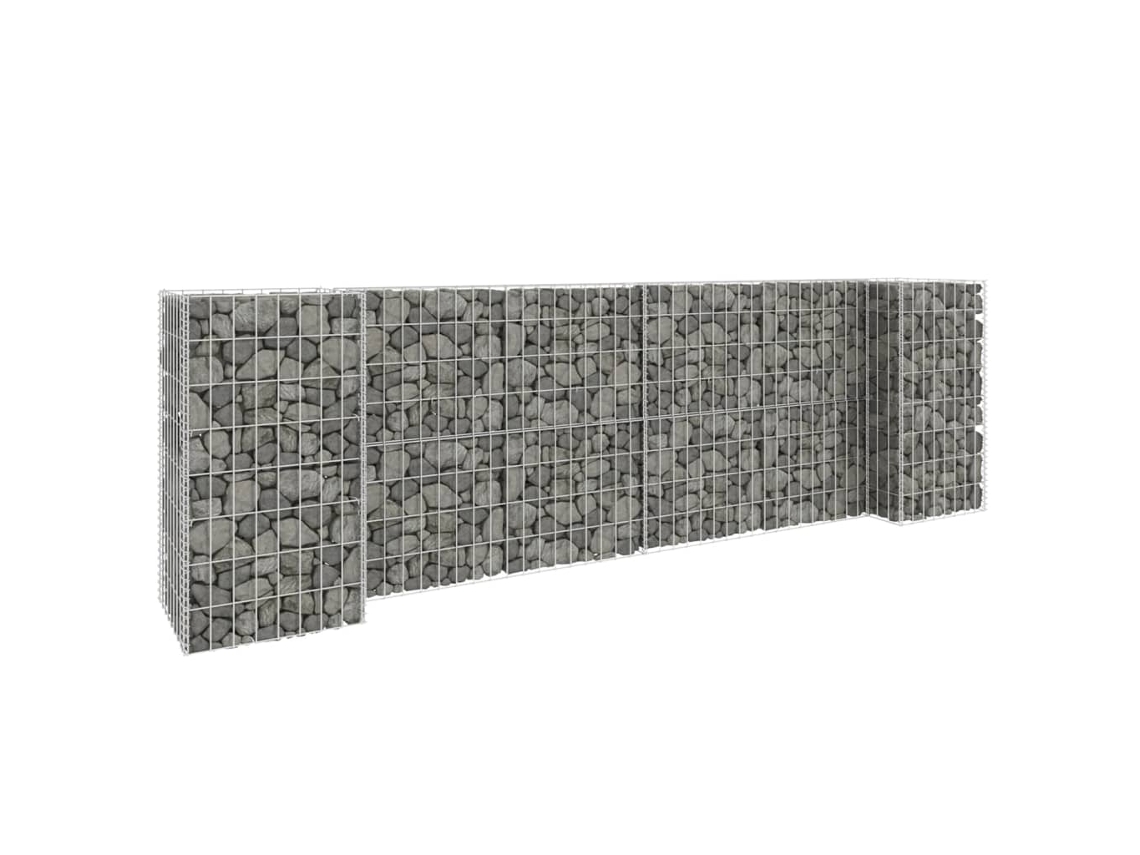 Macetero/Gabión en Forma de H de Alambre de Acero 260X40X80 cm
