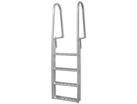 MAISON EXCLUSIVE Escalera para piscina/muelle con 4 peldaños aluminio 167 cm