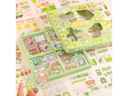 Stickers Para Cuaderno 100 Piezas Patrones Cómicos Bonitos Diy Impermeables Pet