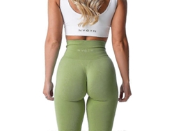 Leggings Sin Costuras Para Mujer Nylon Elastano Alto Talle Suave Deportivo Gimnasia L Prado