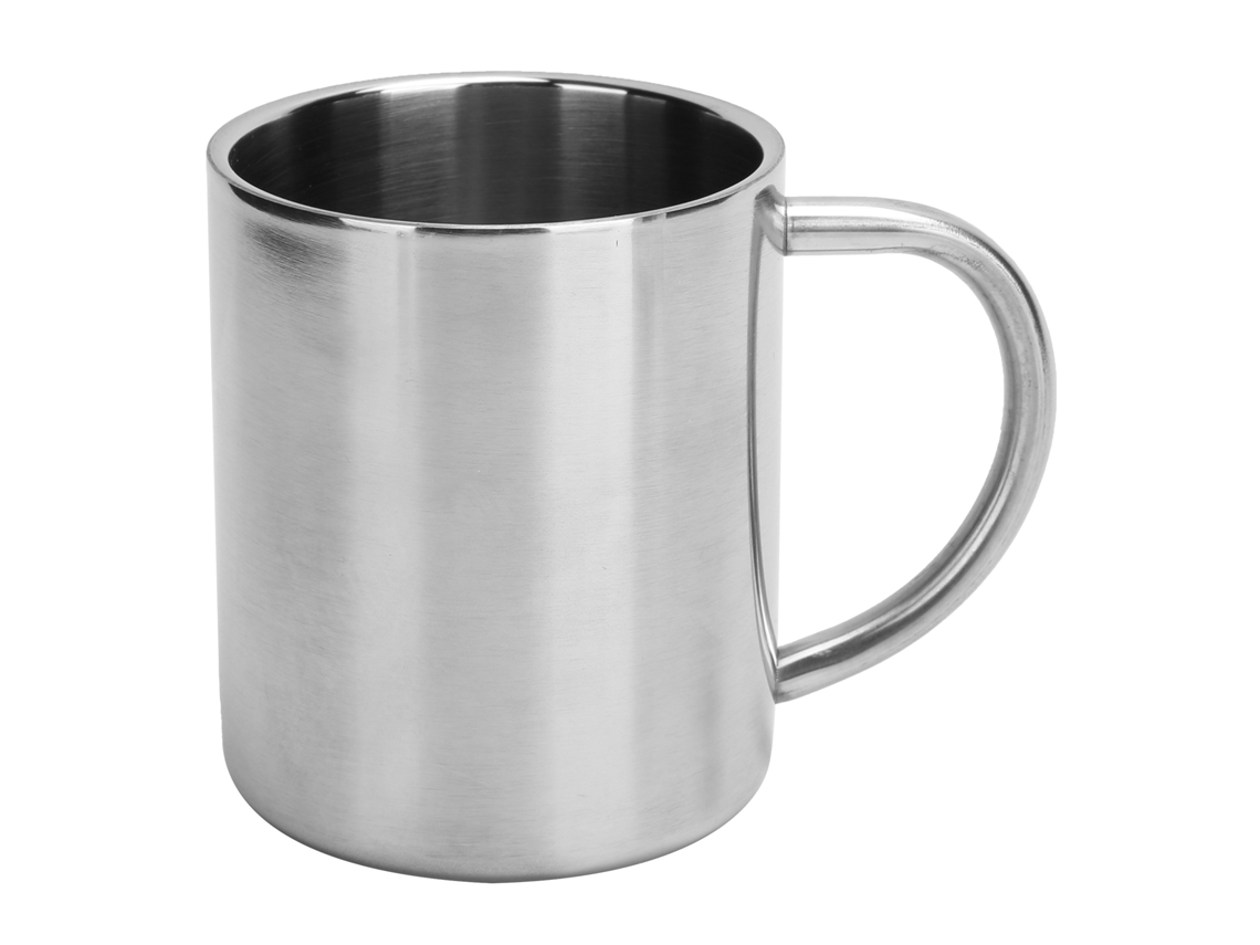 MEOIRUERY Taza de café de acero inoxidable, de doble pared para un rendimiento aislante, portátil con asa gruesa, acabado de espejo plano, inocua y saludable, p