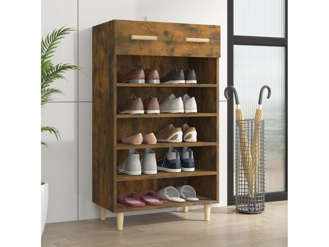 Zapatero Organizador 60X35X105 Cm Derivados de Madera Roble Ahumado