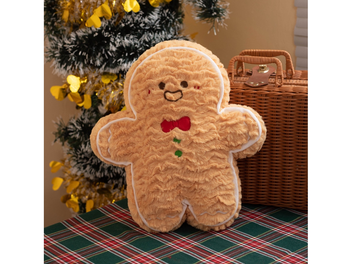 (muñeco De Jengibre Navideño Colorido 30 Cm) Peluche, Almohada, Decoración