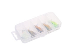 5 Unidades/caja De Señuelos Artificiales De Pesca Con Forma De Grillo Volador Y 3 Anzuelos Luminosos.