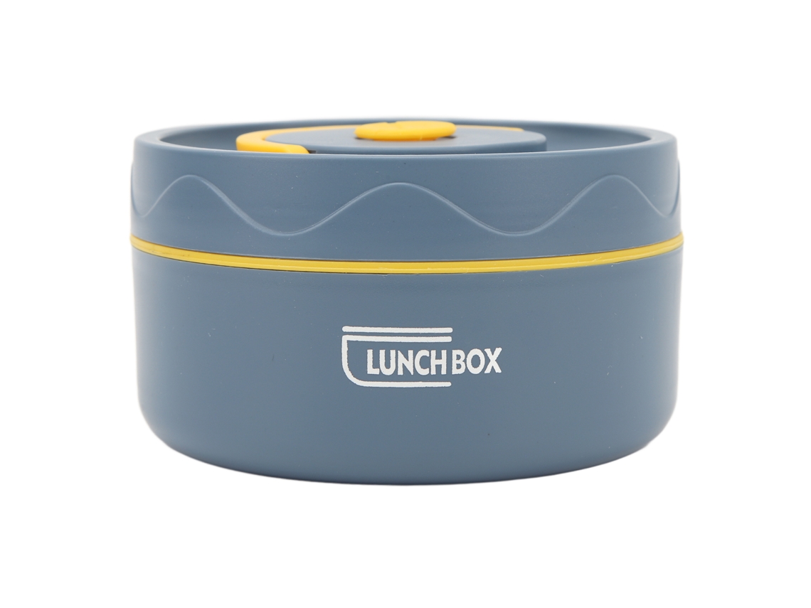Olla Térmica De Acero Inoxidable 304 De 420 Ml Con Aislamiento Térmico, Recipiente Portátil Para El Almuerzo, Azul Oscuro.
