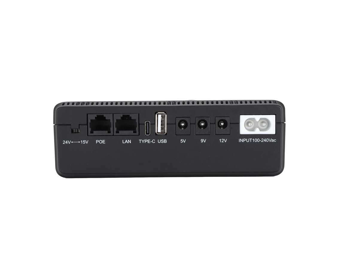 Sistema De Alimentación Ininterrumpida (ups) Con Batería De Respaldo De 8800 Mah, Puertos Poe De 15 V Y 24 V, Usb De 5 V, 9 V Y 12 V, Mini Ups, Enchufe Estadounidense, 100-240 V.