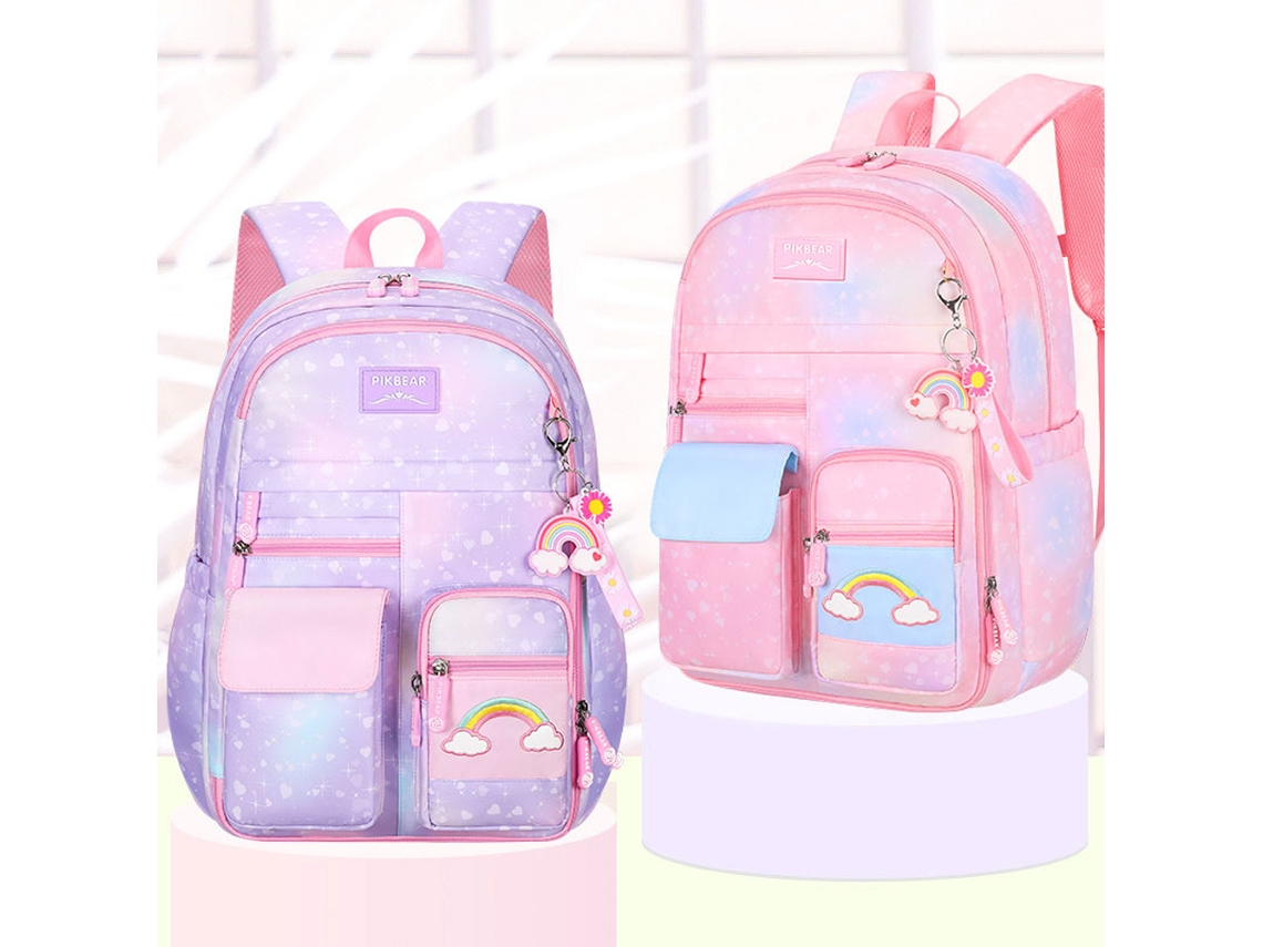 Mochila Escolar Para Niñas: Ligera, Resistente Al Agua, De Gran Capacidad Y Con Estilo.