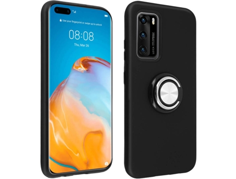 Carcasa Huawei P40 AVIZAR BACK-FINGER-BK-P40R Negro
