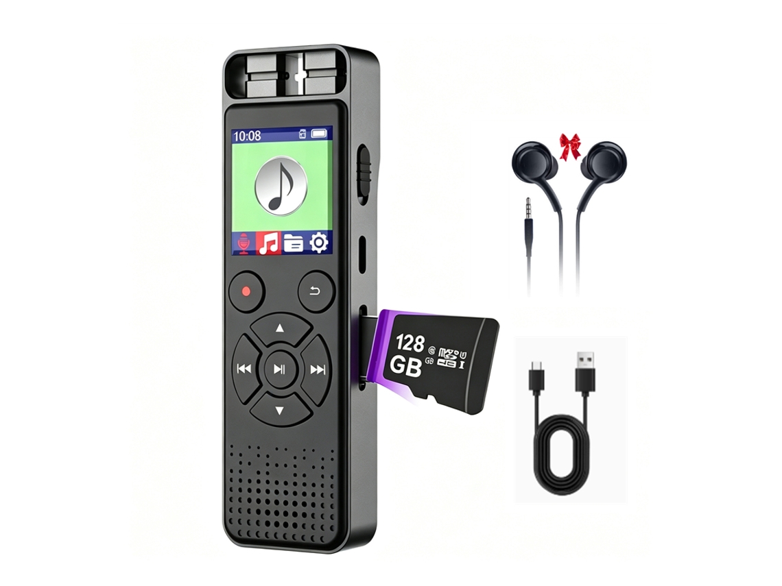 Gravadores De Voz Mp3 Reprodução Inteligente Ohpa N13 Preto128g