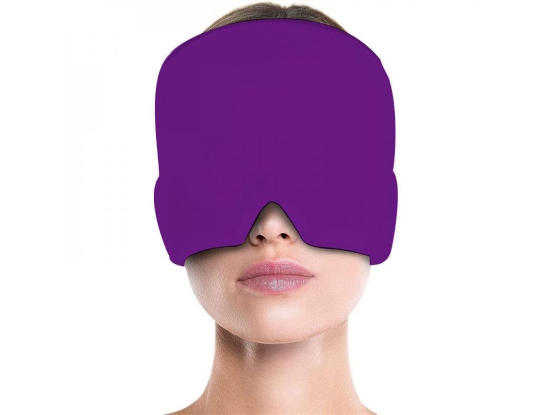 Gorro Para Aliviar La Migraña Con Terapia De Gel Frío/caliente Y Mascarilla Ocular Con Compresa De Hielo Jzm