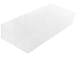 Caja De Plástico Con Compartimentos Para Guardar Bolsitas De Té, Café Y Otros Artículos.